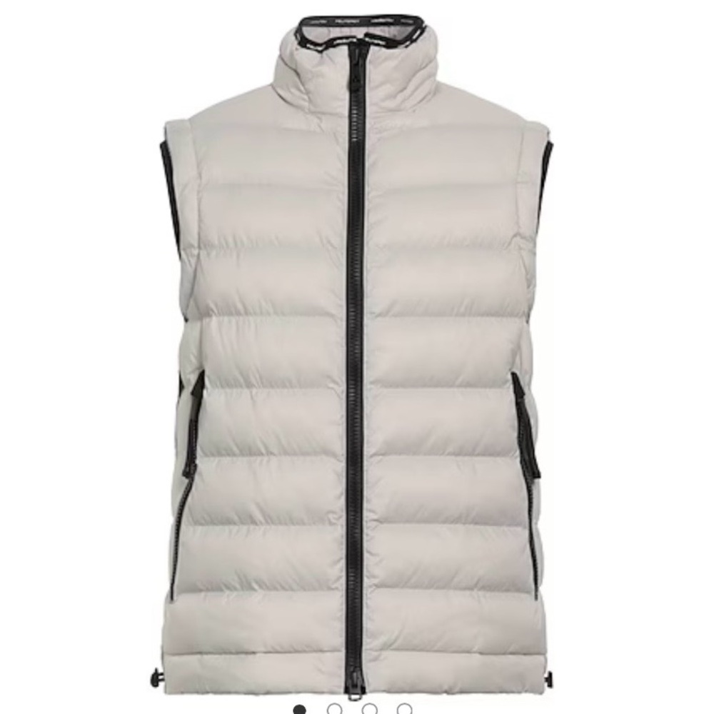 Peuterey Suit Vest Goose Down Mens Small Gray Tan Puffer